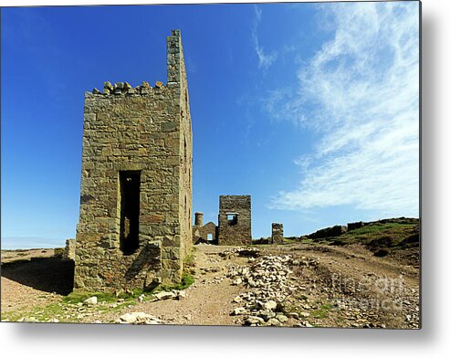 Wheal Coates Metal Print featuring the photograph Wheal Coates Cornwall by Terri Waters