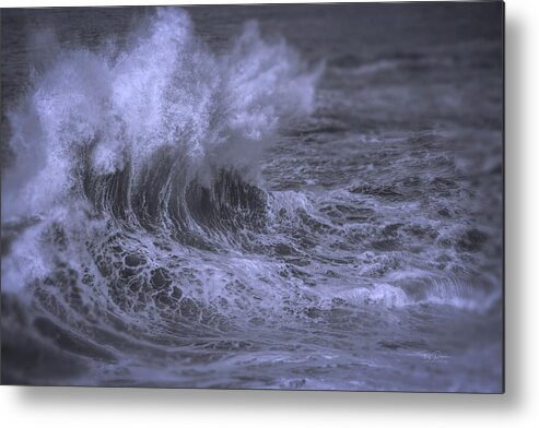 Collide Metal Print featuring the photograph When waves Collide by Bill Posner