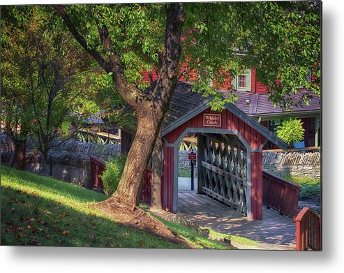 Makers Maker Metal Print featuring the photograph Whisky Creek Covered Bridge by Susan Rissi Tregoning