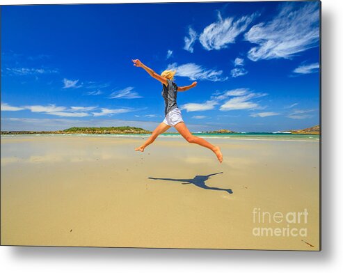 Western Australia Metal Print featuring the photograph William Bay NP jumping by Benny Marty