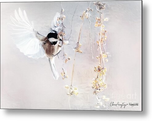 Bird Metal Print featuring the mixed media Winter Visitor by Chris Armytage