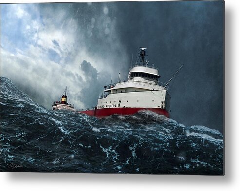 Edmund Fitzgerald Metal Print featuring the digital art Witch Of November by Peter Chilelli