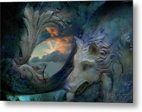 Evie Metal Print featuring the photograph Wolf at the Window by Evie Carrier