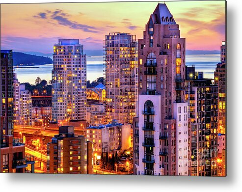 Love Metal Print featuring the photograph 0361 Romantic Yaletown and English Bay Vancouver British Columbia Canada The Pacific North West by Amyn Nasser