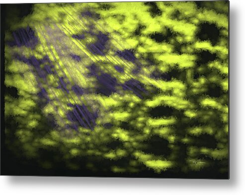 Abstract Metal Print featuring the digital art Yellow phase 4 by Bill Posner