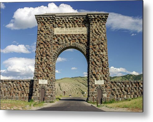 Yellowstone Metal Print featuring the photograph Yellowstone Entrance by Ronnie And Frances Howard