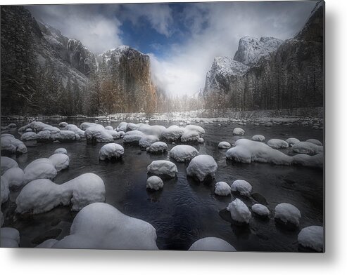 Landscape Metal Print featuring the photograph Yosemite, California, Usa by Jennie Jiang