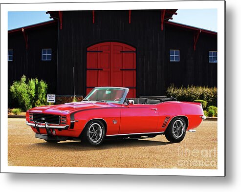 1969 Chevrolet Camaro Ss396 Metal Print featuring the photograph 1969 Camaro SS396 Convertible by Dave Koontz