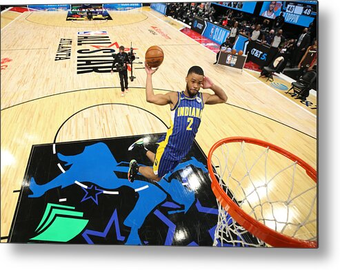 Cassius Stanley Metal Print featuring the photograph 2021 NBA All-Star - AT&T Slam Dunk Contest by Joe Murphy