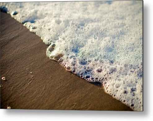 Tranquility Metal Print featuring the photograph A winters morning at Compton Bay #1 by s0ulsurfing - Jason Swain
