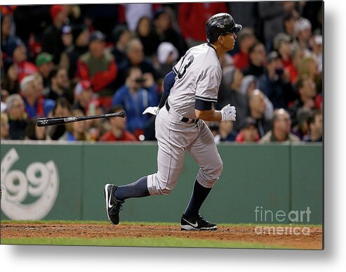 People Metal Print featuring the photograph Alex Rodriguez and Willie Mays by Jim Rogash