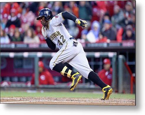 Great American Ball Park Metal Print featuring the photograph Andrew Mccutchen #1 by Andy Lyons