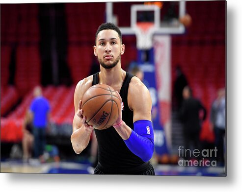 Playoffs Metal Print featuring the photograph Ben Simmons #1 by Brian Babineau