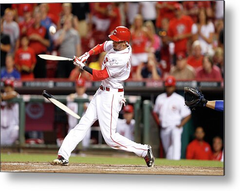 Great American Ball Park Metal Print featuring the photograph Billy Hamilton by Joe Robbins