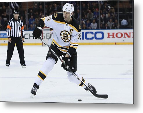 People Metal Print featuring the photograph Boston Bruins v New York Rangers #1 by Michael Reaves