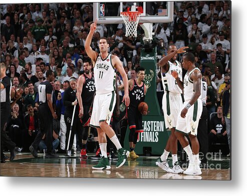 Playoffs Metal Print featuring the photograph Brook Lopez by Gary Dineen