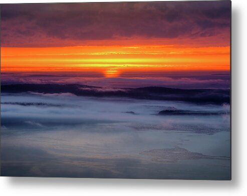 Acadia National Park Metal Print featuring the photograph Cadillac Mountain 0754 by Greg Hartford