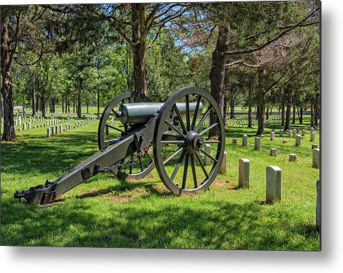 War Metal Print featuring the photograph Cannon At The Stones River National Battlefield And Cemetery #1 by Jim Vallee