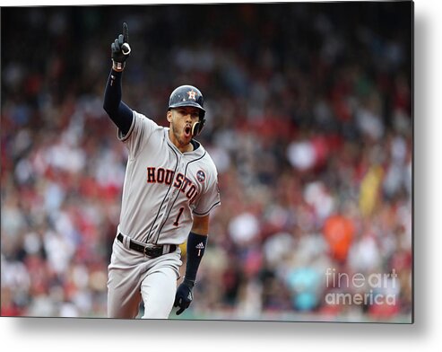 Three Quarter Length Metal Print featuring the photograph Carlos Correa #1 by Elsa