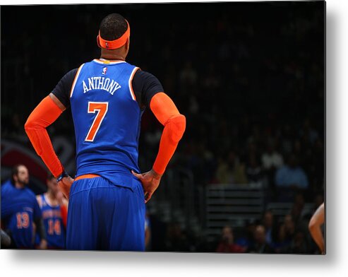 Nba Pro Basketball Metal Print featuring the photograph Carmelo Anthony by Ned Dishman