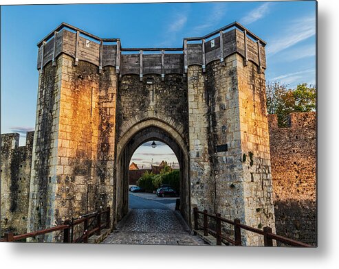 Architecture Metal Print featuring the photograph City wall of Provins #1 by Fabiano Di Paolo