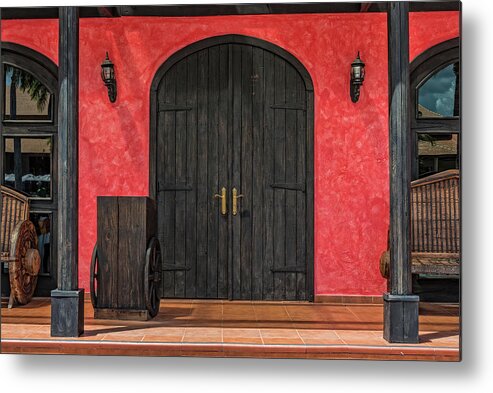 Old Metal Print featuring the photograph Colorful Mexican Doorway #1 by Jim Vallee