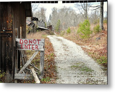 Do Not Enter Metal Print featuring the photograph Do Not Enter #1 by Phil Perkins