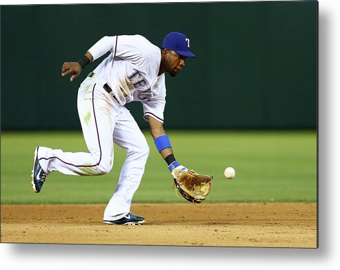 People Metal Print featuring the photograph Elvis Andrus by Sarah Crabill