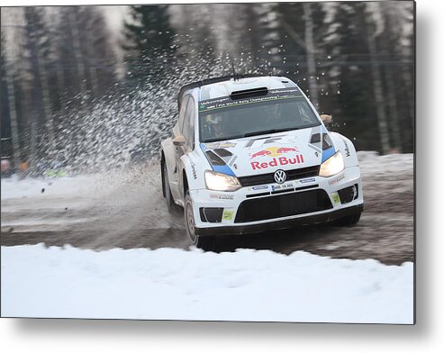 Sweden Metal Print featuring the photograph FIA World Rally Championship Sweden - Day Three #1 by Massimo Bettiol
