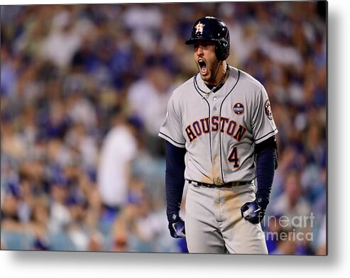 Game Two Metal Print featuring the photograph George Springer by Harry How