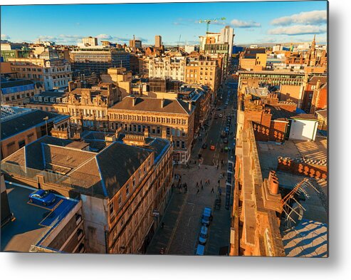 Glasgow Metal Print featuring the photograph Glasgow rooftop view #1 by Songquan Deng