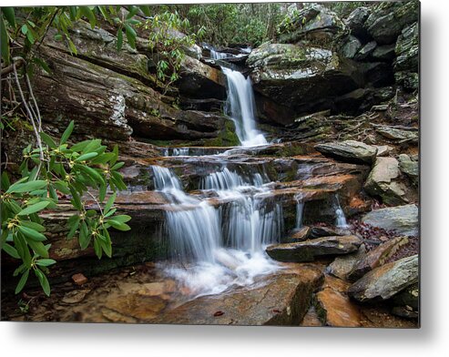 Hidden Falls. Hanging Rock State Park Metal Print featuring the photograph Hidden Falls by Chris Berrier
