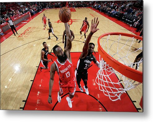 Nba Pro Basketball Metal Print featuring the photograph James Harden by Ned Dishman