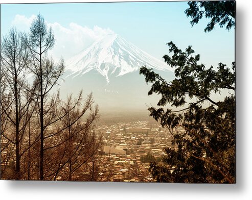 Japan Metal Print featuring the photograph Japan Rising Sun Collection - Mt. Fuji #1 by Philippe HUGONNARD