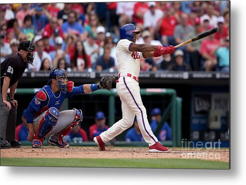 Citizens Bank Park Metal Print featuring the photograph Jimmy Rollins by Mitchell Leff