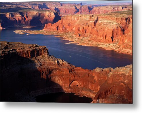 Landscape Metal Print featuring the photograph Lake Powell Sunset from the Air #1 by Rick Wilking