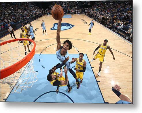 Nba Pro Basketball Metal Print featuring the photograph Los Angeles Lakers v Memphis Grizzlies by Joe Murphy