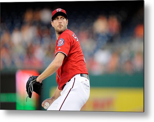 Game Two Metal Print featuring the photograph Max Scherzer #1 by G Fiume