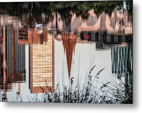 Melbourne Metal Print featuring the photograph Melbourne reflections #1 by Leigh Henningham