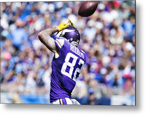 Expertise Metal Print featuring the photograph Minnesota Vikings v Tennessee Titans #1 by Wesley Hitt