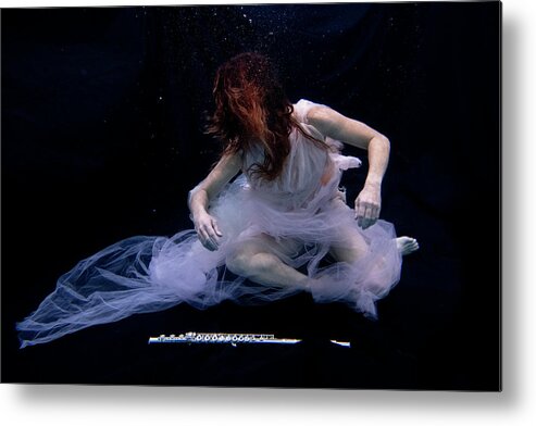 Nina Metal Print featuring the photograph Nina underwater for the Hydroflute project #1 by Dan Friend