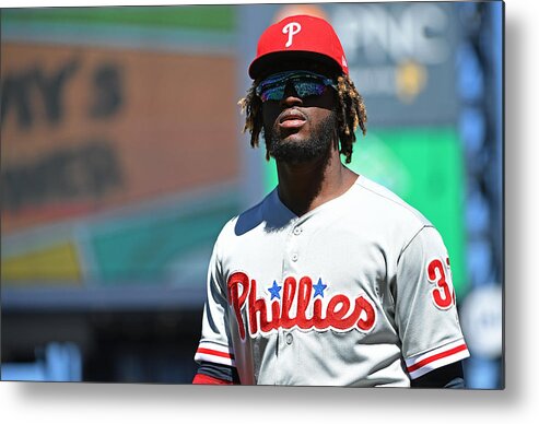 Pnc Park Metal Print featuring the photograph Odubel Herrera #1 by Justin Berl