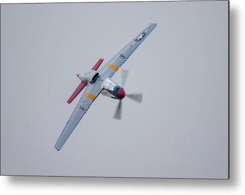 North American P 51 Mustang Metal Print featuring the photograph P51 Mustang Tall In The Saddle #1 by Airpower Art