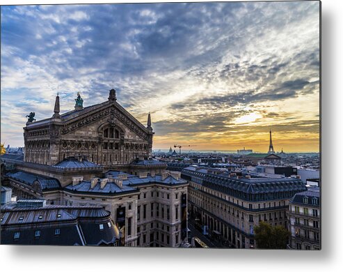 France Metal Print featuring the photograph Panorama of Paris, France #1 by Fabiano Di Paolo