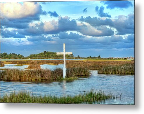 Poquoson Metal Print featuring the photograph Poquoson Marsh Cross #2 by Jerry Gammon
