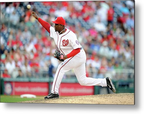 Ninth Inning Metal Print featuring the photograph Rafael Soriano by Greg Fiume