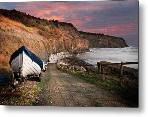 Robin Hoods Bay Metal Print featuring the mixed media Robin Hoods Bay #1 by Smart Aviation