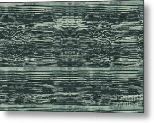 Seamless Metal Print featuring the painting Seamless Faded Horror Green Retro Vhs Scanlines Or Tv Signal Static Noise Pattern Television Screen Or Video Game Pixel Glitch Damage Background Texture Vintage Analog Grunge Dystopiacore Backdrop #1 by N Akkash