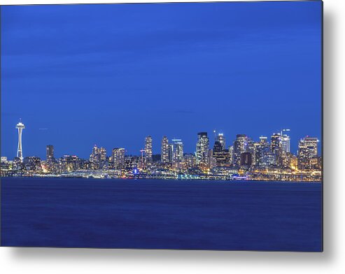 Seattle Center Metal Print featuring the photograph Seattle Skyline, USA, Washington, Seattle #1 by Malorny