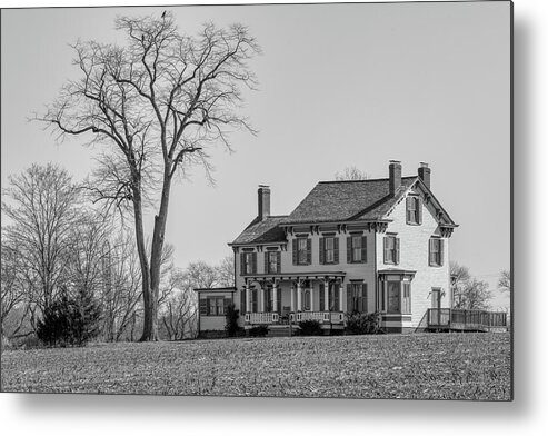 Lisey's Story Metal Print featuring the photograph Six Mile Run Farm House by David Letts